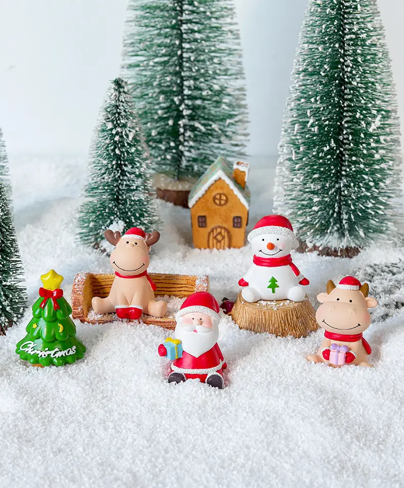 Christmas Santa Claus Snowman Tree Festive Decoration
