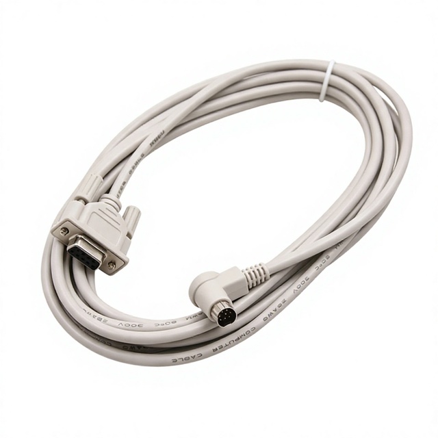 DC Custom Right Angle 8Pin Mini DIN DB9 Female Serial Cable RS232 Industrial Controller Communication Cable Assembly Model 1761
