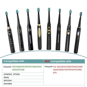 Gran oferta, cabezales de repuesto para cepillo de dientes eléctrico sónico, limpieza Oral para adultos, Compatible con <span class=keywords><strong>Fairywill</strong></span> para hoteles - Product Image 5
