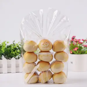 Großhandel opp kunststoff verpackung klar brot-Großhandel flache Cellophan OPP Plastiktüte für Brot mit Logo und Boden Zwickel