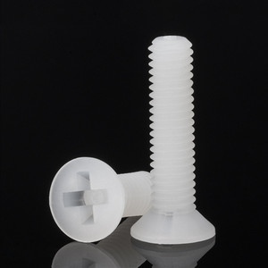 Vis à tête fraisée en plastique de haute qualité à prix d'usine M2 M3 M4 M5 M6, vis plates en nylon blanc - Product Image 3