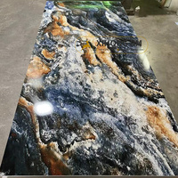 Tablero de revestimiento de panel de pared de PVC 3D al por mayor para decoración de hotel nuevo panel de techo de plástico acrílico de mármol UV de 3mm translúcido