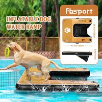 Rampe aquatique gonflable pour chien, large et stable, échelle flottante pour piscine, accès facile, ponton de baignade pour animaux de compagnie pour piscine, lac, bateau, jeu aquatique pour chiots