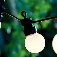 Guirlandes lumineuses LED G50 directes d'usine, étanches IP68, RGB 24V, adaptées aux décorations de camping en plein air