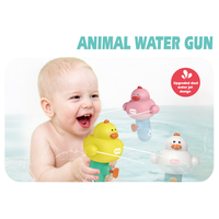 Pistolet à eau miniature pas cher en forme de canard, jouet de bain, 3 couleurs assorties