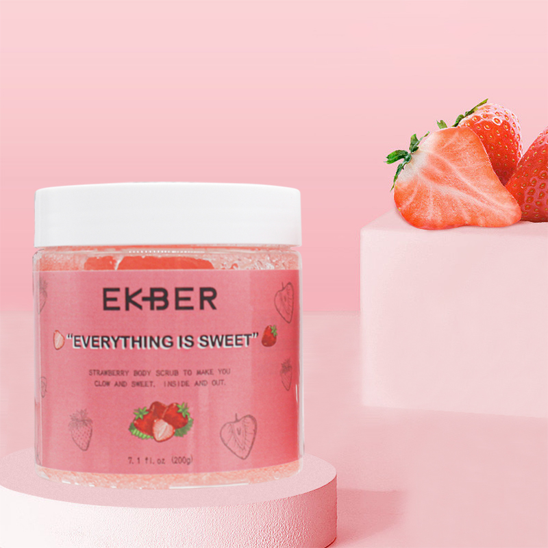 Kosmetik Peringkat Atas Kecantikan Perawatan Tubuh Strawberry Peach Buah Pengelupasan Tubuh Mencuci Scrub Cream