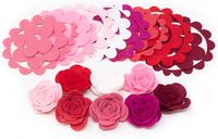 Mélange de laines en feutre découpé, artisanat diy, embellissements artificiels, fleurs en feutre, pour bouquet de nœuds aux cheveux, vente en gros, pièces