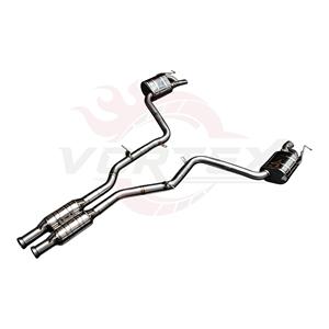 Kit d'échappement Catback en acier inoxydable poli miroir Vortex avec embouts doubles pour Mercedes-Benz GLS400 GLS450 X166 3.0T 2016-2019 Mod - Product Image 4