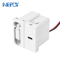 Módulo de Enchufe de Pared USB-C NEPCI con Cable Retráctil de 40 cm XJY-USB-92, Carga Rápida PD20W, Cable Oculto Desmontable