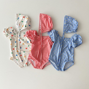 <span class=keywords><strong>Traje</strong></span> <span class=keywords><strong>de</strong></span> <span class=keywords><strong>Baño</strong></span> <span class=keywords><strong>de</strong></span> una Pieza con Mangas Abullonadas y Estampado para Bebé Niña, <span class=keywords><strong>Traje</strong></span> <span class=keywords><strong>de</strong></span> <span class=keywords><strong>Baño</strong></span> Impermeable <span class=keywords><strong>de</strong></span> Secado Rápido para Recién Nacida, Incluye Gorro - Product Image 1