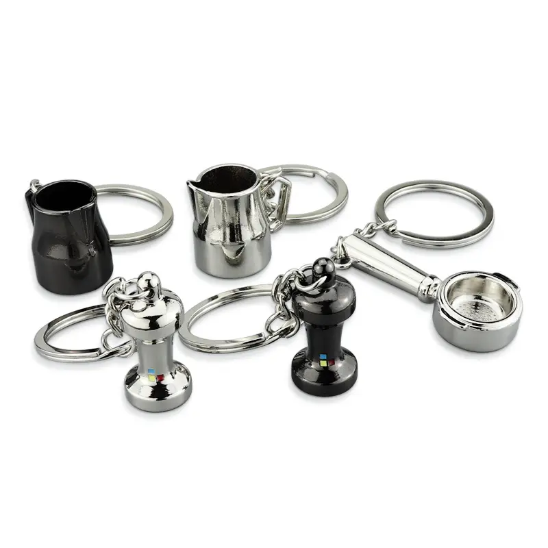 New Arrival High Quality Coffee Accessories Keyring Coffee Portafilter Mini Coffee Cup Keychain