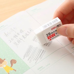 Deli 3041 Exam Eraser White Rubber 2B Pencil Writing Sketching Drawing Student Use - Product Image 1