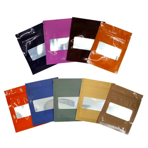 Sacchetti Personalizzati Neri Richiudibili con Tre Lati Sigillati per Caramelle Mini Buste in <span class=keywords><strong>PVC</strong></span> con <span class=keywords><strong>Finestra</strong></span> Trasparente e <span class=keywords><strong>Cerniera</strong></span> - Product Image 5