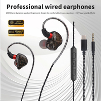 Écouteurs intra-auriculaires filaires Hi-Fi en résine, audio haute résolution, pour musiciens, scène, studio d'enregistrement, Type-C, IPX-4, écouteurs de sport