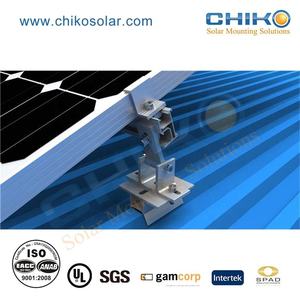 Aluminium profiel zonnepaneel stellingsysteem met klem voor trapezium plaatwerk dak - Product Image 4