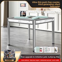 Table de Mahjong Automatique Moderne Noire en Plastique Électrique Pliante pour 4 Joueurs, Silencieuse, avec Mélangeur de Cartes, Usage Domestique, Luxe, Logo Personnalisé, OEM