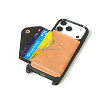 Étui de téléphone en cuir de vachette Sinco tendance avec sangle bandoulière et porte-cartes pour iPhone 17 Pro Max