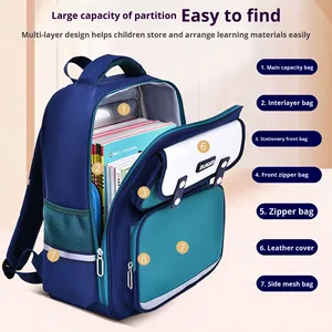 New Cartoon Cute Oxford Cloth Men's Women's Primary School Students' Backpack Large-Capacity Kindergarten Training Class - Product Image 3