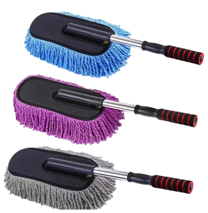 Auto-Waschmop Reinigungsbürste mit Kunststoffgriff Weiche Mikrofaser-Borsten Umweltfreundliches Blau/Graues Tragbares Reinigungswerkzeug für Staub - Product Image 3
