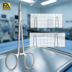 Porte-aiguille Webster lisse, taille 13 cm, en acier inoxydable F7-028, instrument chirurgical manuel de classe I, approuvé ISO 2015 et CE - Product Image 4
