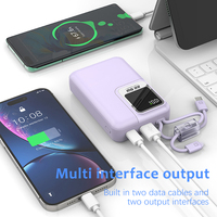 PD 22.5W Power Bank 10000mah Usb Type C Power Bank Câble intégré pour téléphone portable 20000mah Powerbank