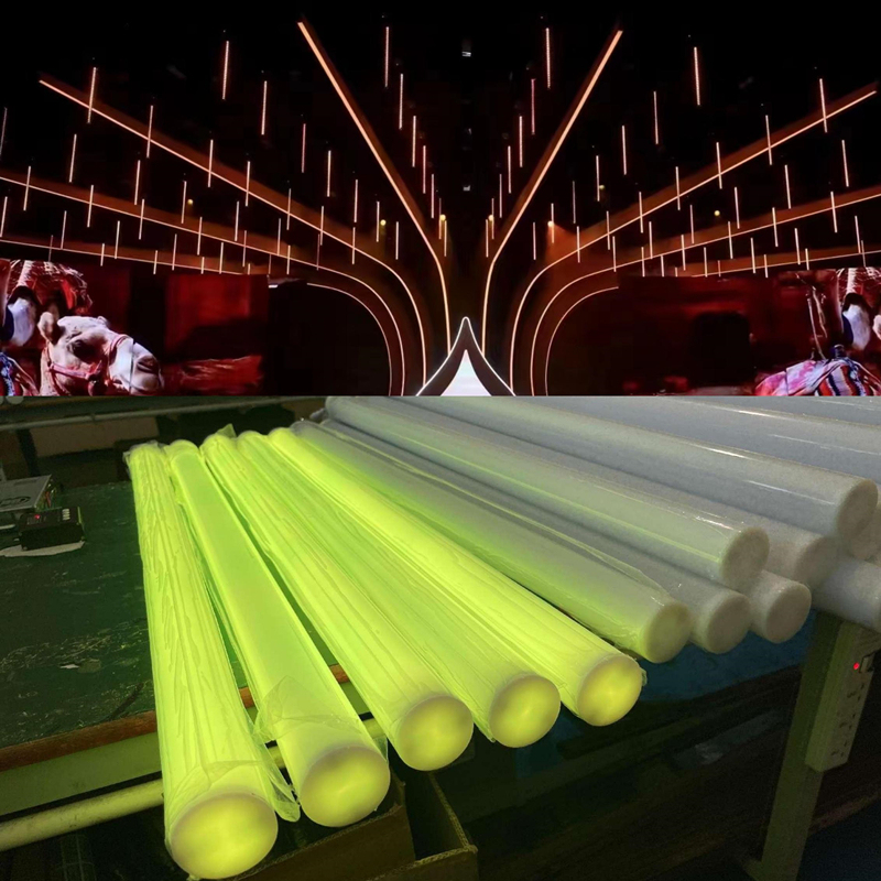 Custom 3D LED Pixel Tubes Addressable DMX512 RGB Led Night Light Led Tube Meteor Lighting for Nightclub Stage Party Events Light