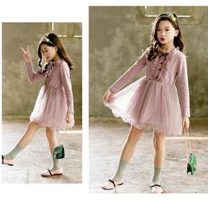 ชุดเดรสเด็กผู้หญิงแขนยาวสไตล์มุสลิมสำหรับงานปาร์ตี้  ผ้าฝ้ายแต่งระบาย  หรูหราสง่างาม  เหมาะสำหรับเด็ก  ขายส่ง - Product Image 4