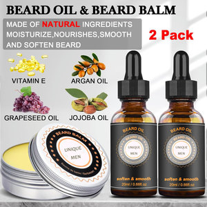 Kit de Soin de la Barbe Personnalisé avec Logo, Peigne à Barbe Naturel, Huile Bio Hydratante pour la Croissance et l'Entretien de la Barbe - Product Image 3