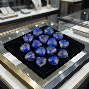 Venta caliente Natural Lapiz Lazuli en forma de corazón curación Cristal Tallado Ángel patrón piedra preciosa decoración del hogar Feng Shui estilo de amor - Product Image 1