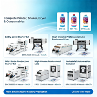 Impresora DTF A3 con Cabezal de Impresión I1600, Agitador de Polvo, Secador y Horno (110V/220V)