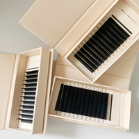 Extensions de cils noires ultra douces à l'aspect naturel, extensions de cils plates Premium C CC D .15 .20 .25, extensions de cils plates ellipses, vente en gros pour les revendeurs.