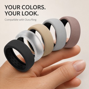 เคสซิลิโคน Oura Ring 5/4 Galaxy Ring RingConn Ultrahuman ป้องกันอย่างเงียบๆ บางเฉียบ สีดำ ป้องกันแหวนอัจฉริยะ ดีไซน์เรียบง่าย - Product Image 4