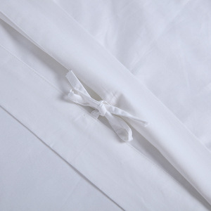 Juego de <span class=keywords><strong>fundas</strong></span> de edredón de lujo para cama, Sábana de cama Lisa tejida de algodón egipcio de lujo para Hotel nórdico blanco, 133x60 - Product Image 4