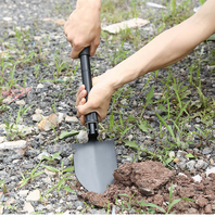 Pelle de survie pliable multifonctionnelle portable 2-en-1, mini-outil de terrassement pour le camping, le jardinage et la randonnée
