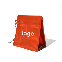 Emballage imprimé personnalisé à fond plat de 12oz 500g sac de café en poudre de cacao vide biodégradable compostable avec valve unidirectionnelle