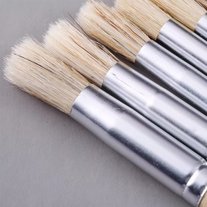 Foska Art fornisce manico in legno Multi-size 100% setola di maiale bianca naturale 12 pz pennelli a punta tonda per <span class=keywords><strong>pittura</strong></span> artistica - Product Image 3