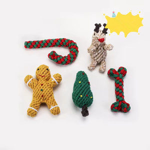 Jouet à mâcher pour chien en corde de coton, cadeau de Noël pour chien - Product Image 4