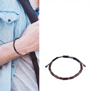 Vente Flash Transfrontalière : Bracelet en Obsidienne Œil de Tigre Tissé à la Main avec Code Morse, Modèle Jinhua SX-MM-020 – <span class=keywords><strong>Je</strong></span> <span class=keywords><strong>suis</strong></span> si Fier(e) de Toi(e) - Product Image 2