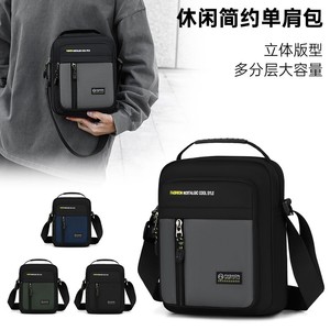 Men's Shoulder Bag Oxford Cloth Gray Black Trendy Everyday Use - Product Image 5