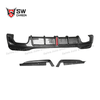 Diffuseur arrière en fibre de carbone G30 G38 Feux à LED Style KB pour BMW Série 5 Pare-chocs arrière Coin Splitter Lip Bodykit New Car Parts
