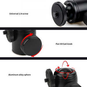 Chuyên Nghiệp Thiết Bị Nhiếp Ảnh Hợp Kim Nhôm K18 Bóng Đầu 360 Độ Xoay 1/4 Vít Máy Ảnh Tripod Phổ - Product Image 4
