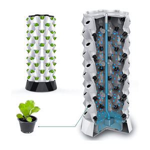 SKYPLANT Automatic Watering Aquaponic Hydroponic Vertical Farming Tower with 48 Holes and Pump & Motor 48 Holes <b>Garden</b> Equipment - Product Image 2
