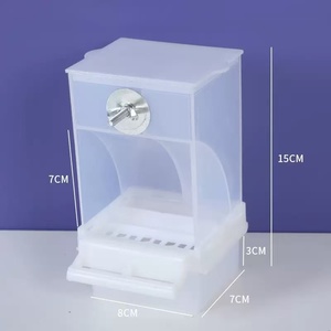 Kangdarpet fai da te contenitore di cibo in acrilico composito grande 3 in 1 casa pappagallino mangiatoia per uccelli pappagallo - Product Image 4