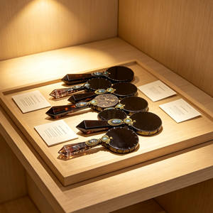 <span class=keywords><strong>Miroir</strong></span> en obsidienne noire, <span class=keywords><strong>miroir</strong></span> de divination en cristal portatif pour la méditation, le Wicca, la sorcellerie et la décoration spirituelle - Product Image 6