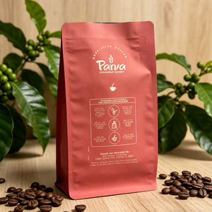 Custom Resealable Food Grade Coffee Bean Packaging Bag Flat Bottom <b>Pouch</b> With Valve And Zipper - Product Image 5