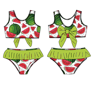 Maillots de <span class=keywords><strong>bain</strong></span> décontractés personnalisés pour petites filles <span class=keywords><strong>Maillot</strong></span> de <span class=keywords><strong>bain</strong></span> pour enfants avec fleur imprimée Vêtements de <span class=keywords><strong>bain</strong></span> personnalisés pour petites filles - Product Image 5