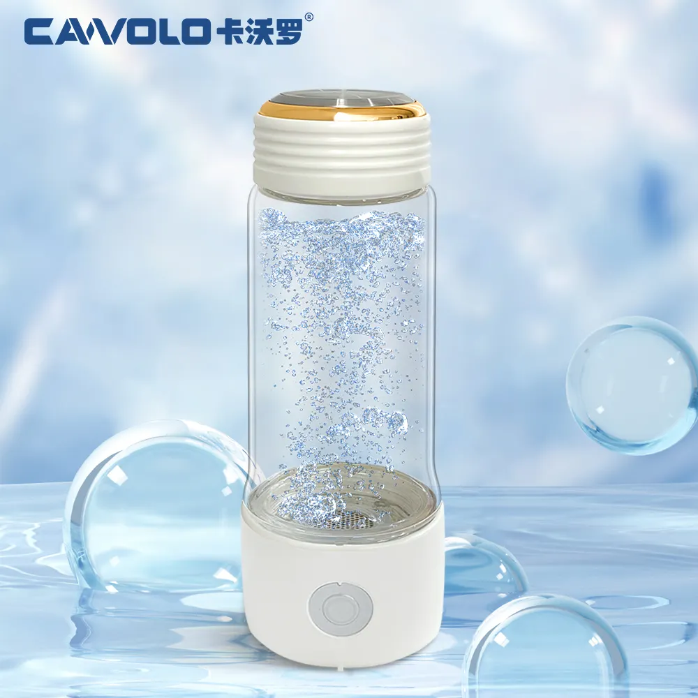 レベルアップフィルターウォーターボトル水素ポータブル水素ウォーターボトルイオナイザーガラス瓶付き水素水発生器