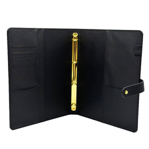 Carpeta de 4 anillas al por mayor organizador planificador cubierta de cuaderno <span class=keywords><strong>agenda</strong></span> personalizada A4 Fuax carpetas de cuero - Product Image 1