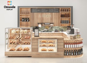 Quiosco de Lujo para Cafetería en Tiendas Minoristas y Centros Comerciales con Elegante Mostrador de Hierro y MDF, Diseño Completo para Cafetería - Product Image 5