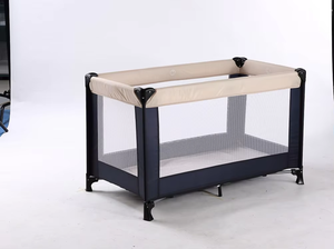 Lit de voyage portable pour bébé nouveau-né avec barre à jouets et matelas, structure en métal pour hôtel et chambre à coucher - Product Image 6